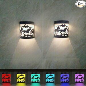 BEAR Pair of solar fence lights  (bear) first picture is example  only...